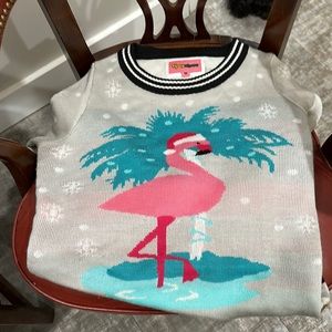 Flamingo Christmas sweater medium tipsy elves